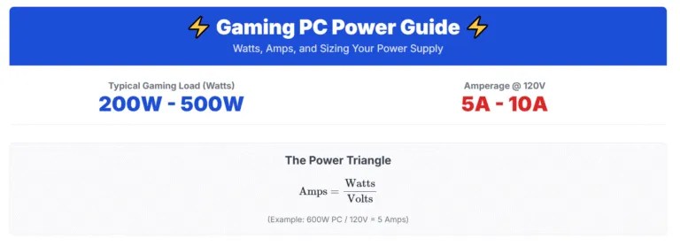 How Many Amps Watts Does A Gaming PC Use How Much Electricity Does A Image 768x278 