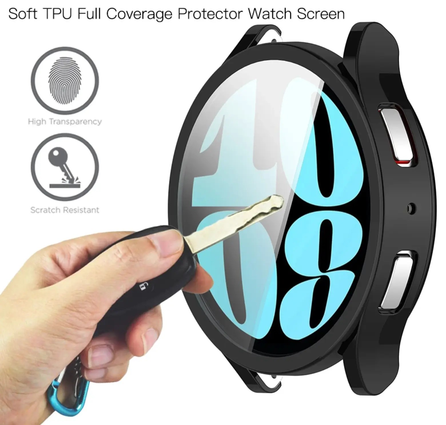 For Samsung Galaxy Watch 6 40mm / 44mm Screen Protector TPU Case Cover - Image 2