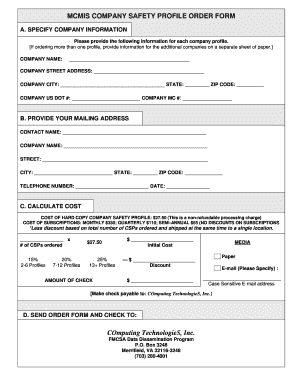 Company Profile Formsr Fill Online Printable Fillable Blank Pdffiller