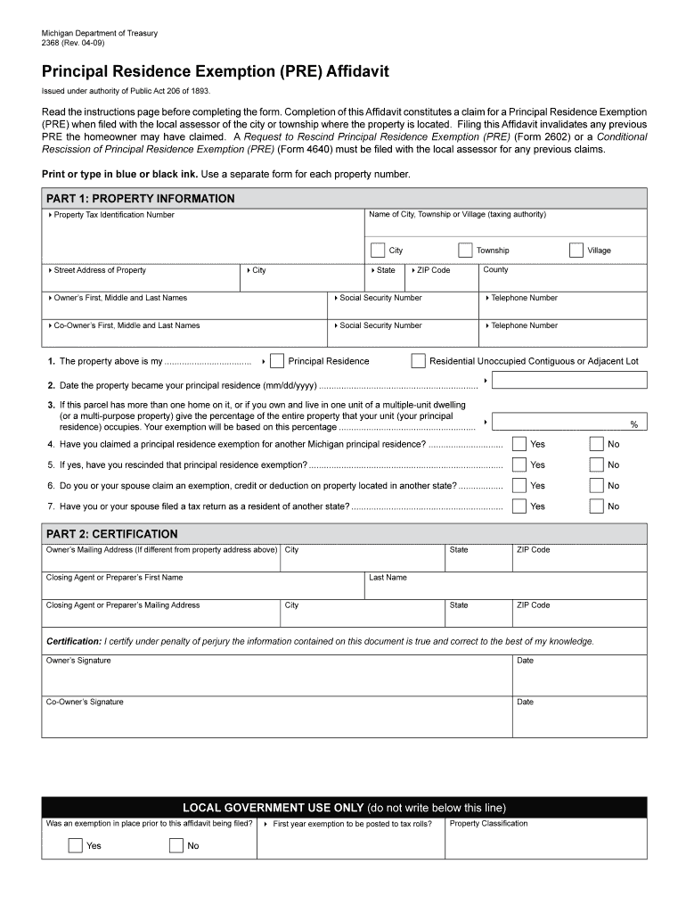 michigan pre affidavit form fill and sign printable template online us legal forms