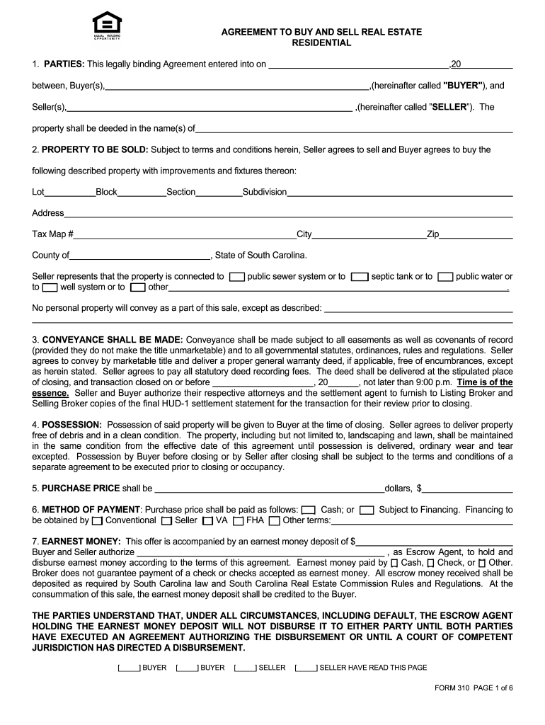 Sc Real Estate Forms Fill Online Printable Fillable Blank Pdffiller