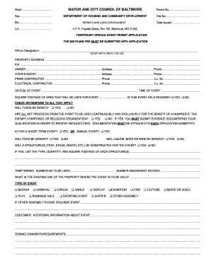 Fillable online static baltimorehousing baltimore permit approved form fax email print
