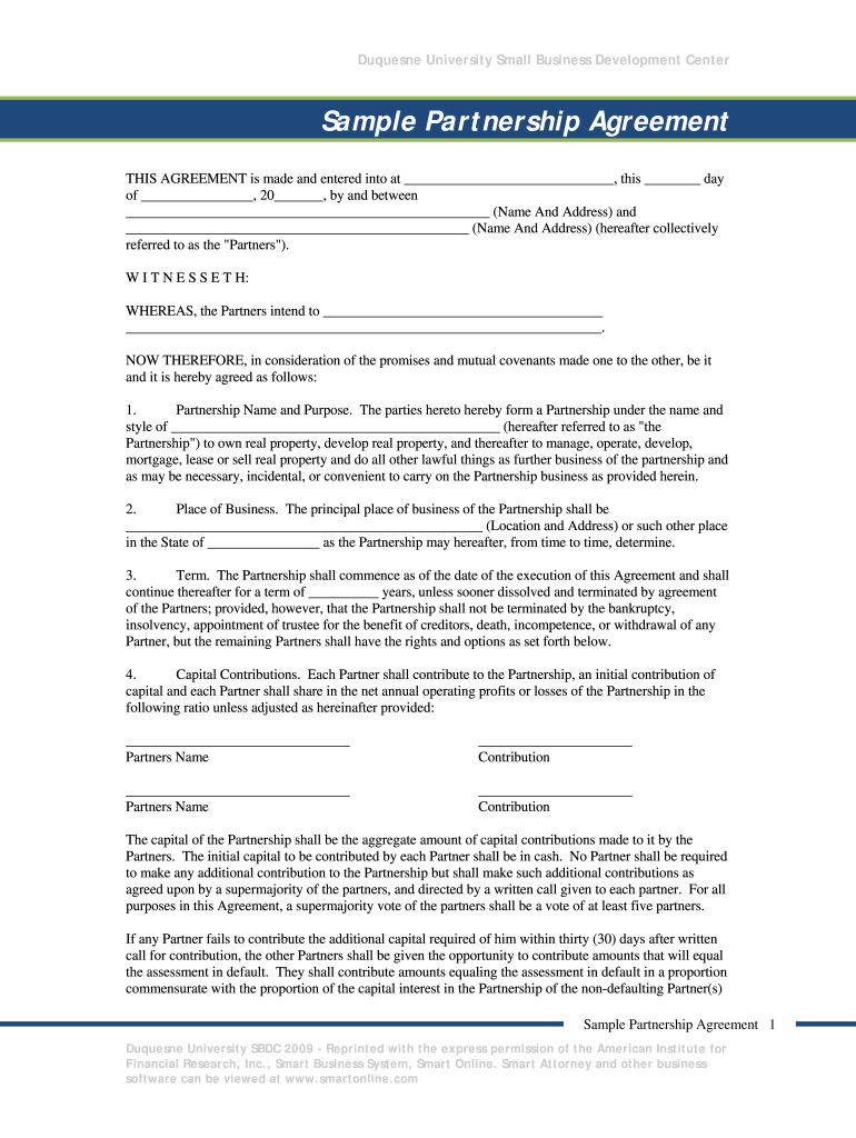 Partnership Agreement Template Word Fill Online Printable Fillable Blank Pdffiller