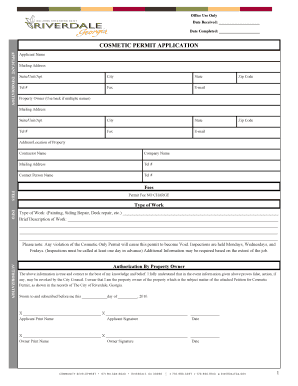 Fillable online cosmetic permit application