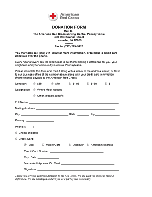 Blood donation form red cross