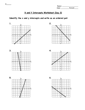 x and y intercepts worksheet day 2 answer key fill online printable