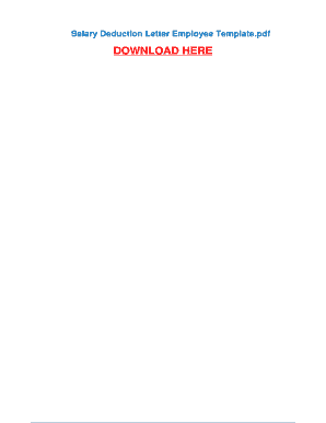 Sample Salary Deduction Letter Employee Fill Online Printable Fillable Blank Pdffiller