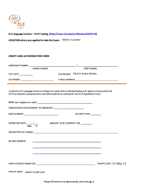 Ielts Credit Card Authorization Form - Fill Online, Printable, Fillable, Blank | Pdffiller 386_x_298_png