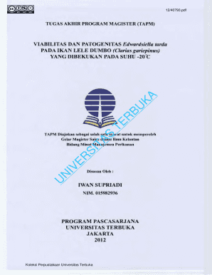 Fillable Online Pustaka Ut Ac Tugas Akhir Program Perpustakaan Universitas Terbuka Form Fax Email Print Pdffiller