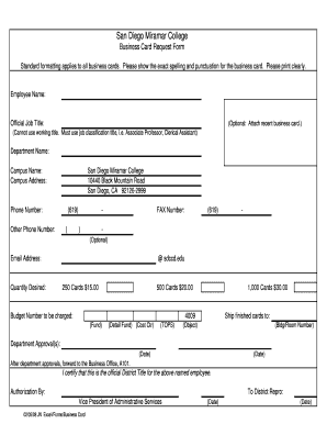 Business Card Request Form Image Fill Online Printable Fillable Blank Pdffiller