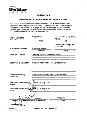 Delegation Of Authority Template Fill Online Printable Fillable Blank Pdffiller