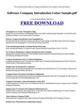 28 Printable Introduction Letter Forms And Templates Fillable Samples In Pdf Word To Download Pdffiller