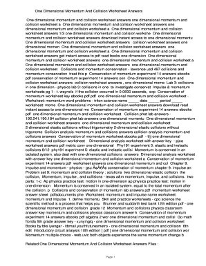 Fillable online buyemaillist one dimensional momentum and collision