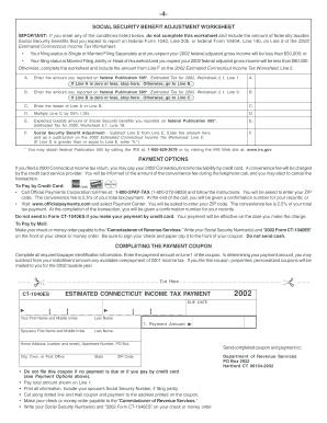 Fillable online -4social security benefit adjustment worksheet fax