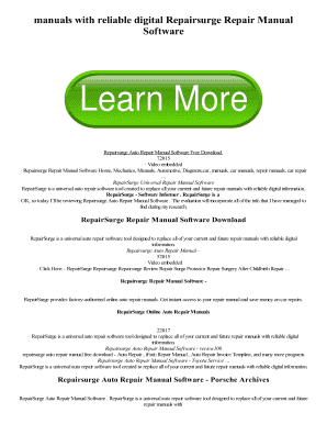 Fillable Online Repairsurge Auto Repair Manual Free Download