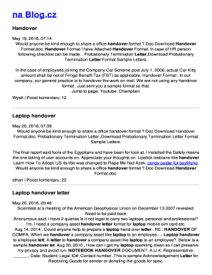 Property Company Property Handover Letter Format