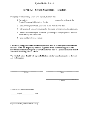 16 Printable Personal Sworn Statement Sample Forms And Templates Fillable Samples In Pdf Word To Download Pdffiller