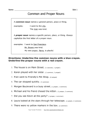 Noun Names Fill Online Printable Fillable Blank Pdffiller