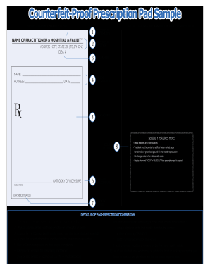 Prescription Pad Template Fill Online Printable Fillable Blank Pdffiller