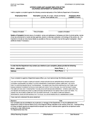 Formal complaint against co worker template. 19 Printable Employee Complaint Letter Forms And Templates Fillable Samples In Pdf Word To Download Pdffiller