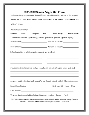 Senior Night Announcement Script - Fill Online, Printable, Fillable, Blank | pdfFiller (2026)