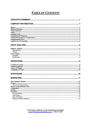 Fillable Online Business Plan Template Pdf Fax Email Print Pdffiller