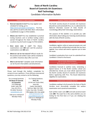 Fillable online nc state board cosmetology exam: all you need to know fax email print