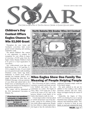 Fillable online the official bulletin of the fraternal order of eagles grand aerie fax email