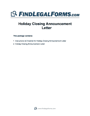 23 Printable Business Holiday Letter Template Forms Fillable Samples In Pdf Word To Download Pdffiller