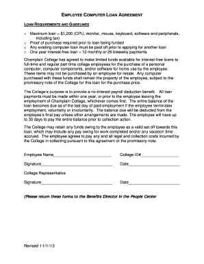 58 Printable Employee Loan Agreement Forms And Templates Fillable Samples In Pdf Word To Download Pdffiller