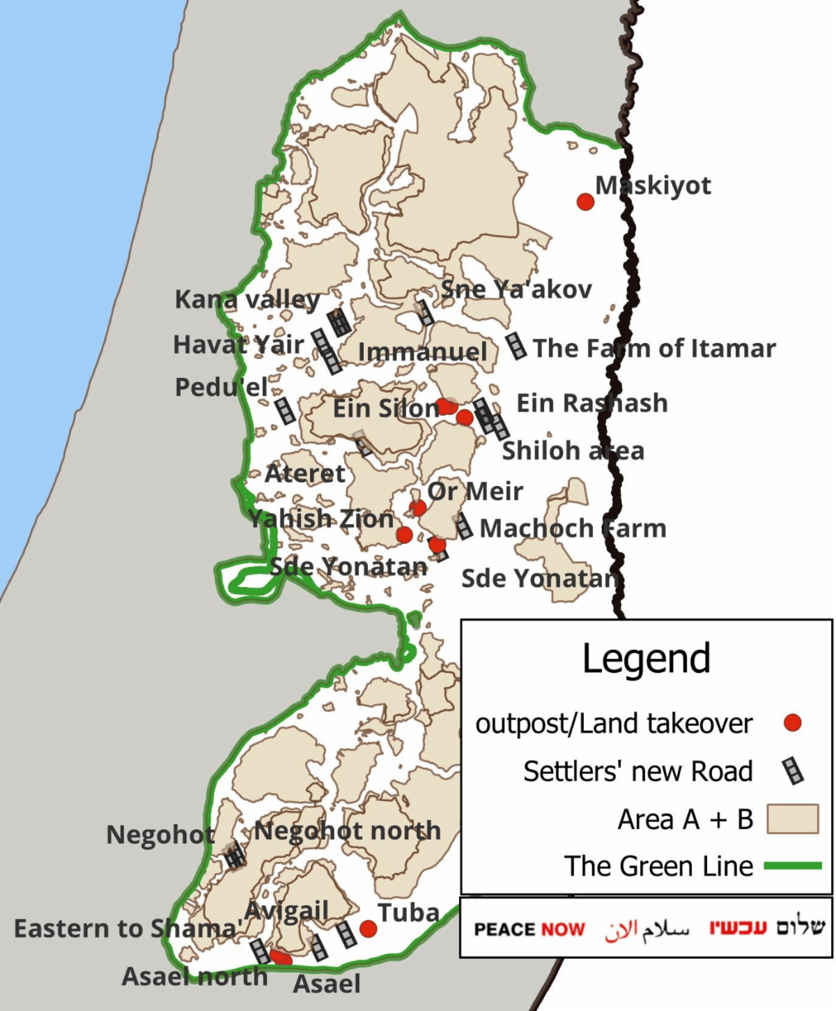 West Bank Wall Map Jan5 