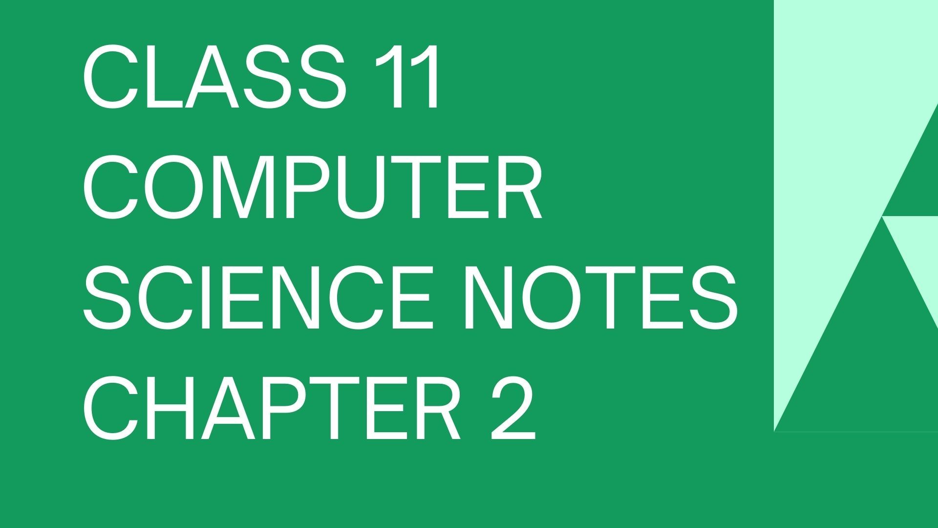 KPK 1st Year 11 Class Computer Science Notes Chapter 3(Central ...