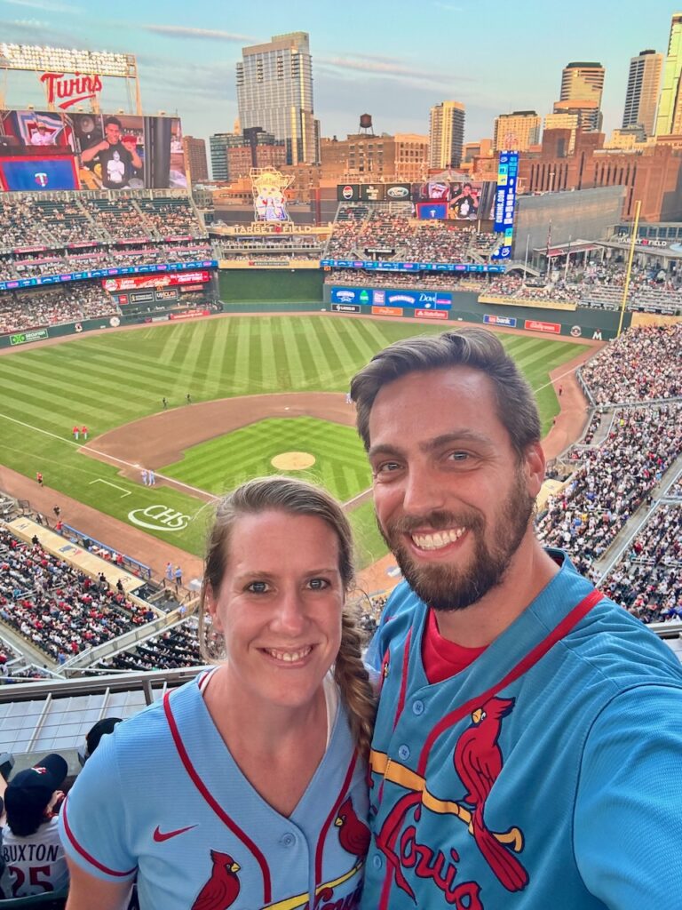 Target Field skyline view selfie