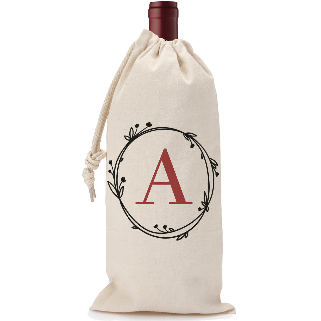 Enter text after adding this item to your cart. Personalized Wine Bag With Monogram Frame Personalized Brides