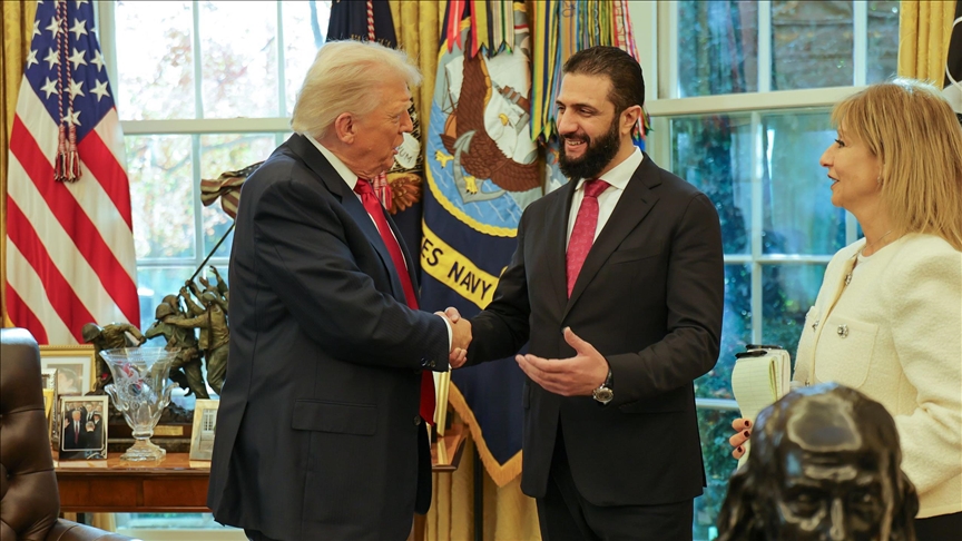 Donald Trump recibió a Ahmed al-Shaara, presidente sirio –