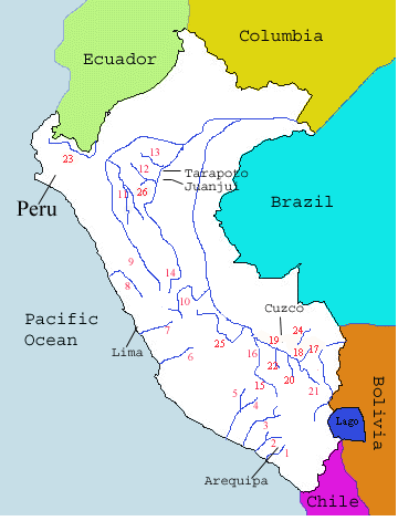 Urubamba River Map Vilcanota Urubamba River Whitewater Rafting Peru 