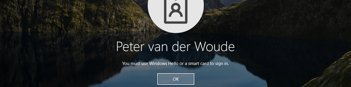 How evade Your account requires a Windows Hello PIN? - Super User