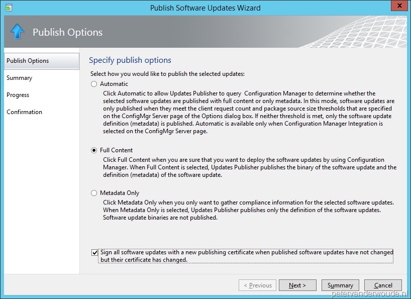 Publish Cumulative Updates of ConfigMgr via System Center Updates