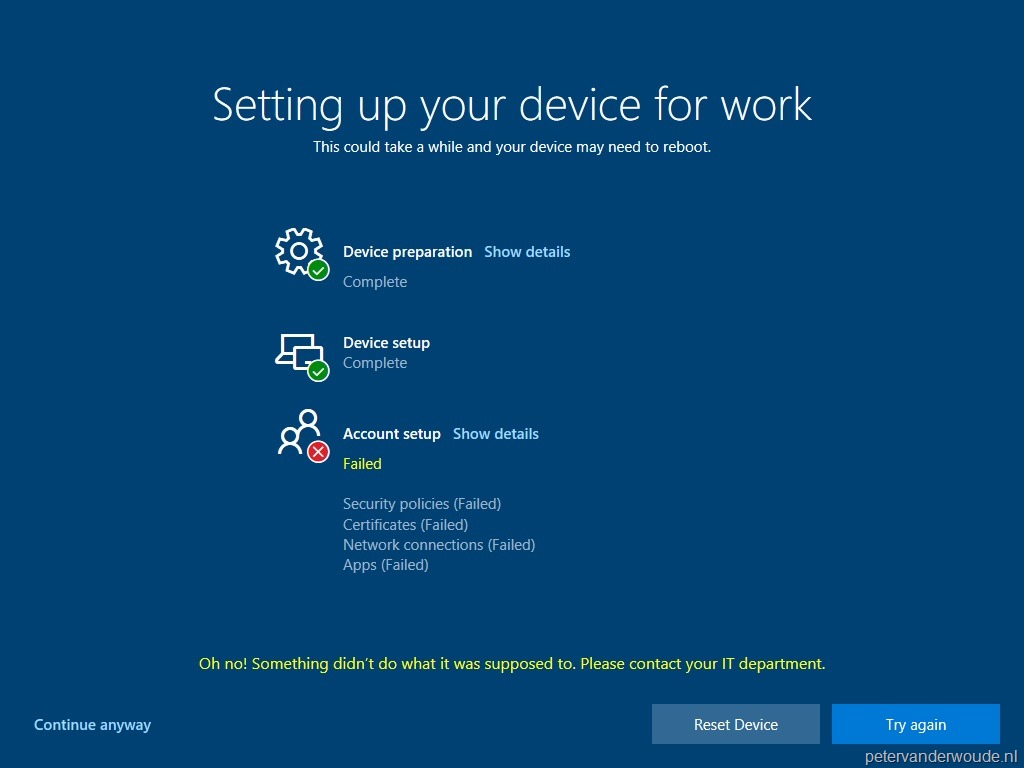 Windows enrollment status page All about Microsoft Intune