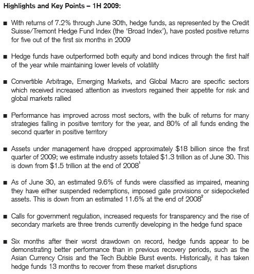 CS Tremont Hedge H1 2009