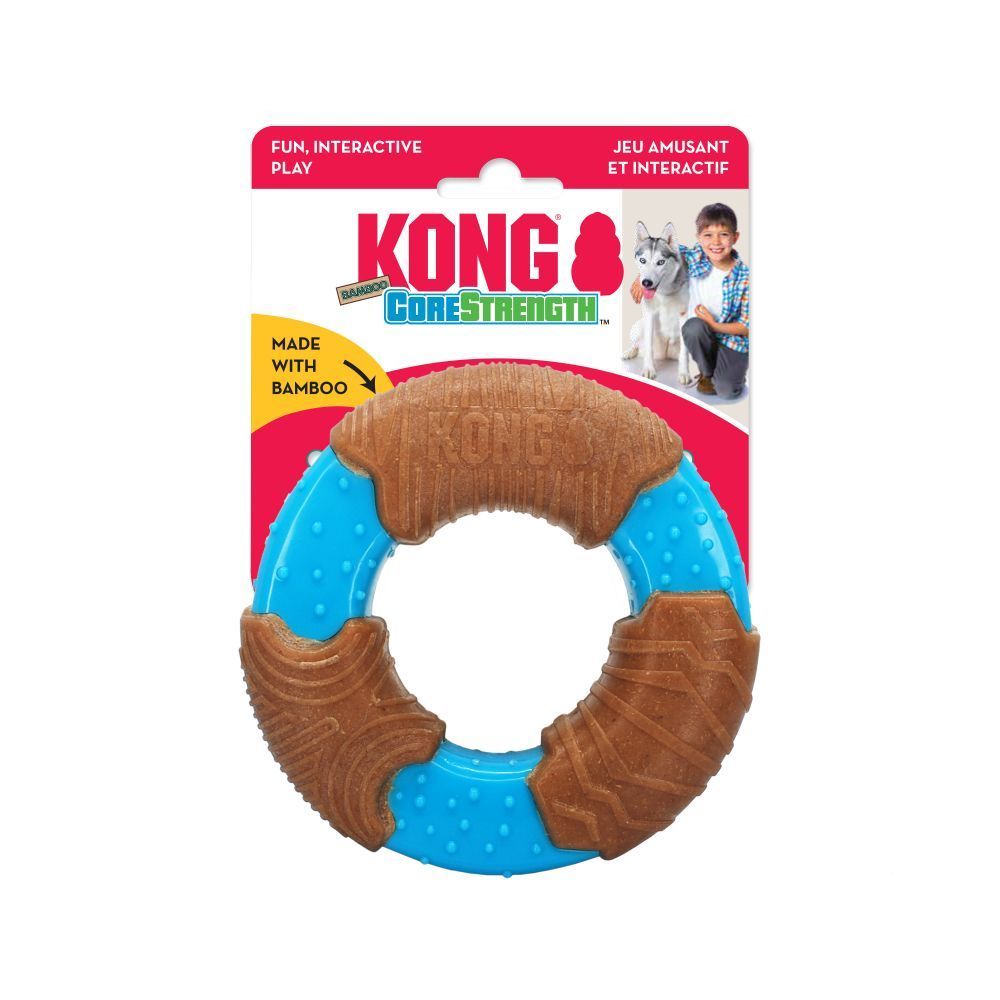 KONG CoreStrength Strong Bamboo Ring Large Toy for Dogs