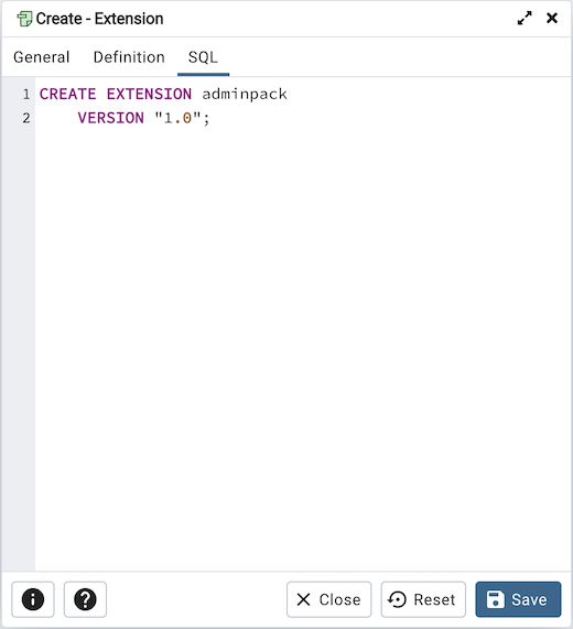 Extension Dialog Pgadmin 4 8 14 Documentation - Beautiful Desktop Light Photos | Free Download