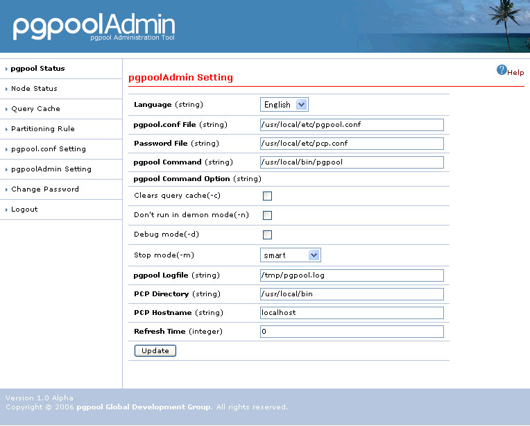 Pgpool Administration Tool - Elegant Gradient Picture - Retina