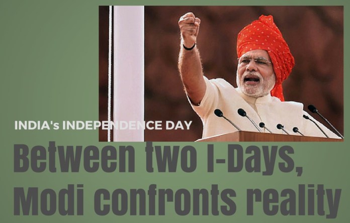 IDay68 Between two I-Days, Modi confronts reality