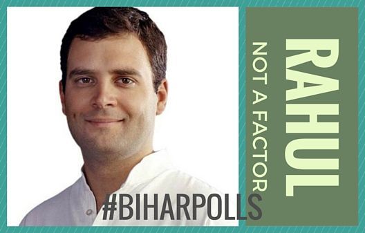 RGBihar Shunned by allies, Rahul is not a factor in Bihar