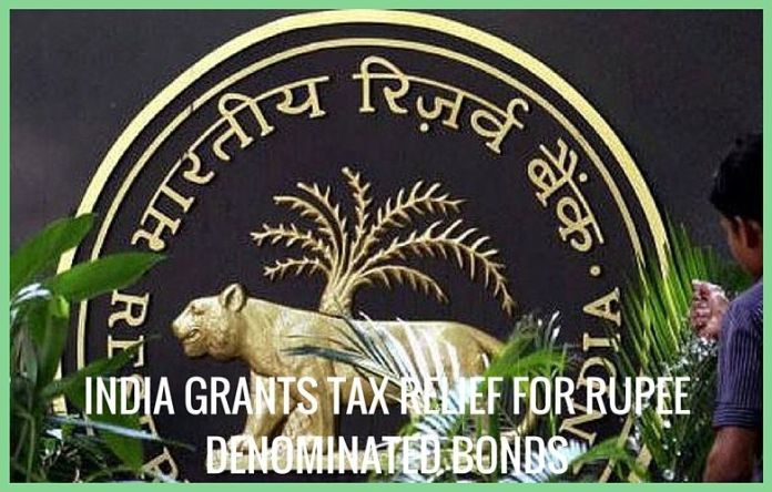 RupeeBonds India grants tax relief for rupee denominated bonds