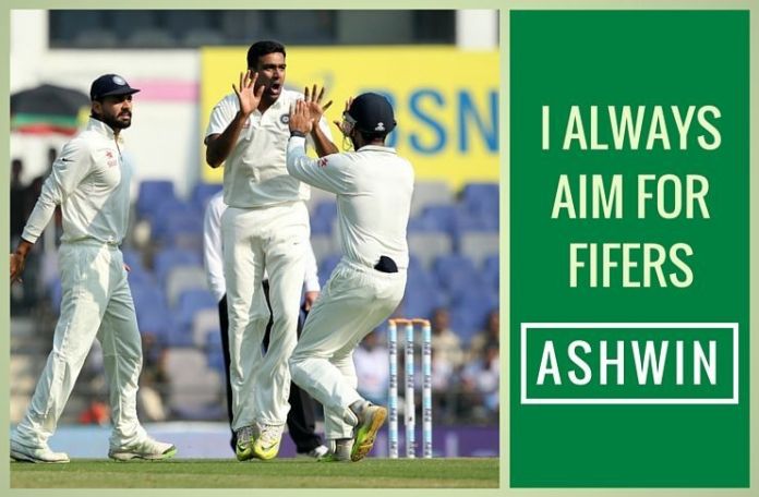AshwinMoM I always aim for fifers: Ashwin