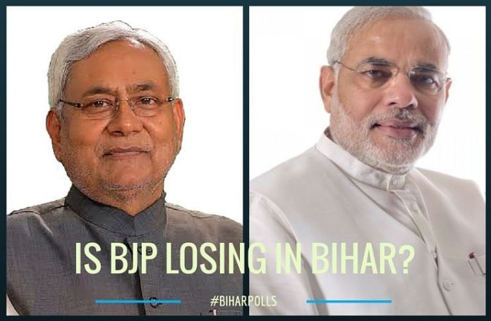 BJPLosingInBihar Modi’s attack on Lalu, Nitish harmed BJP - IB Report shows BJP losing in Bihar