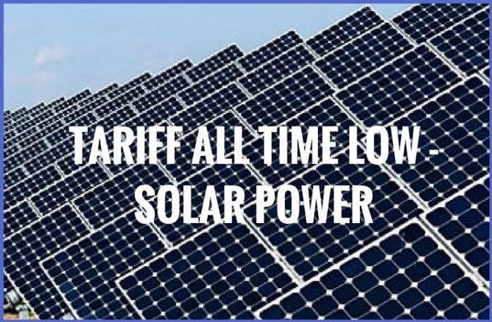 Tariff all time low -Solar Power - Pg (1) Tariff All Time Low Solar Power Pg 1