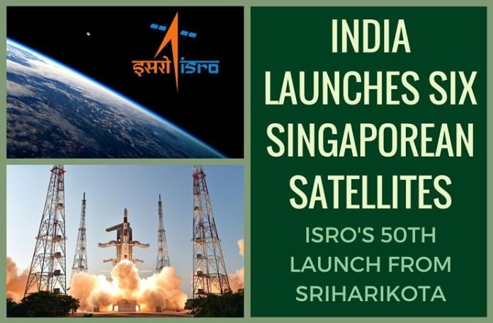 ISROCP India launches six Singaporean satellites; 50th launch from Sriharikota
